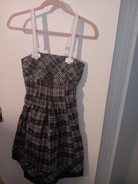 GRIFLIN Black & White Plaid Top